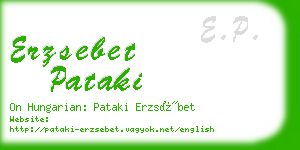 erzsebet pataki business card